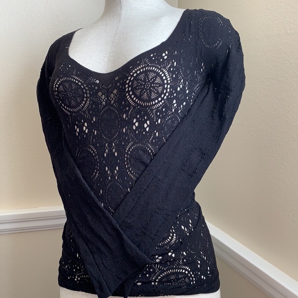 Free People black Lacey top. Size XS/S - Picture 3 of 5